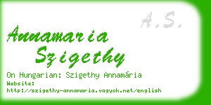 annamaria szigethy business card